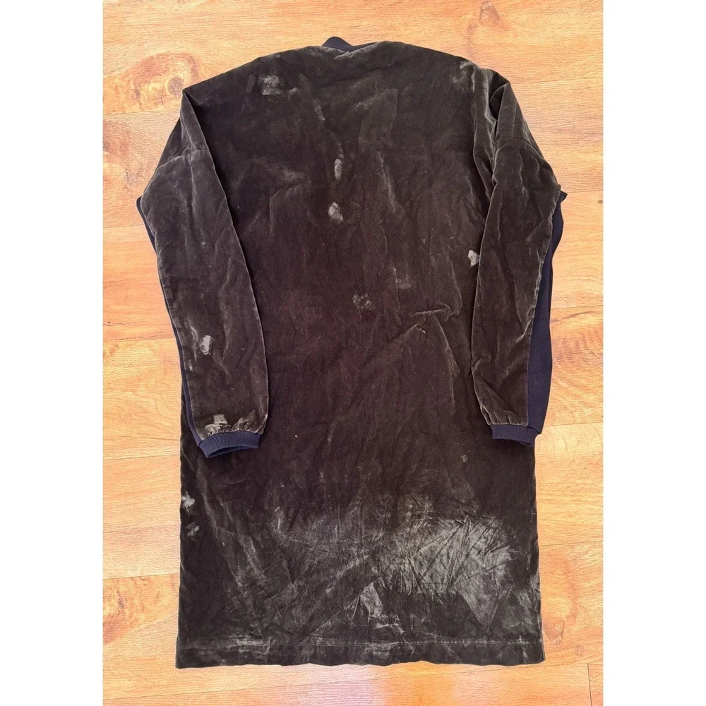Beate Heymann‎ Street Couture Brown Velvet Longline Bomber Jacket Coat Womens